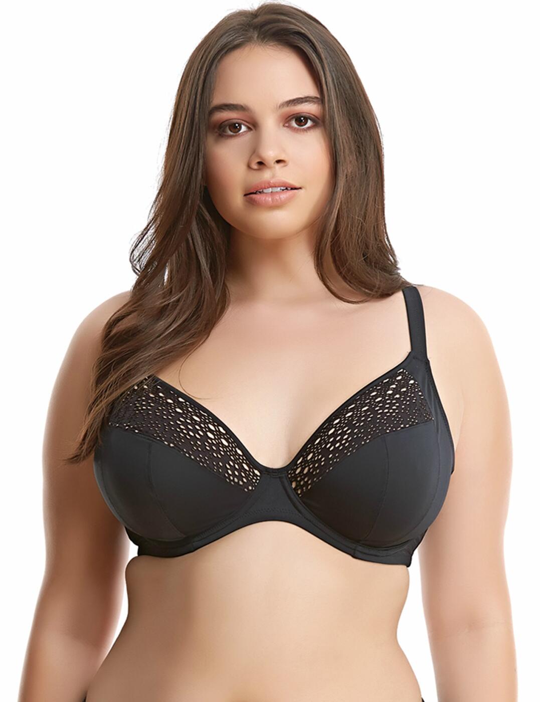 Relaxing by the pool this season has never looked so good in the gorgeous new Indie Range by Elomi. Love your curves in the luxurious on-trend designs and contemporary black, looking good has never been so easy.  Crochet design adorns the cups Plunging neckline for added wow-factor Un-padded for a natural look 3 section cup with side panels offer forward projection, uplift and separation Supportive, heavy weight fabric Underwired for a supportive fit Fully adjustable fixed strap Matching co-ordinates available Listed in UK sizes  23599-42555-502587 7533 Black