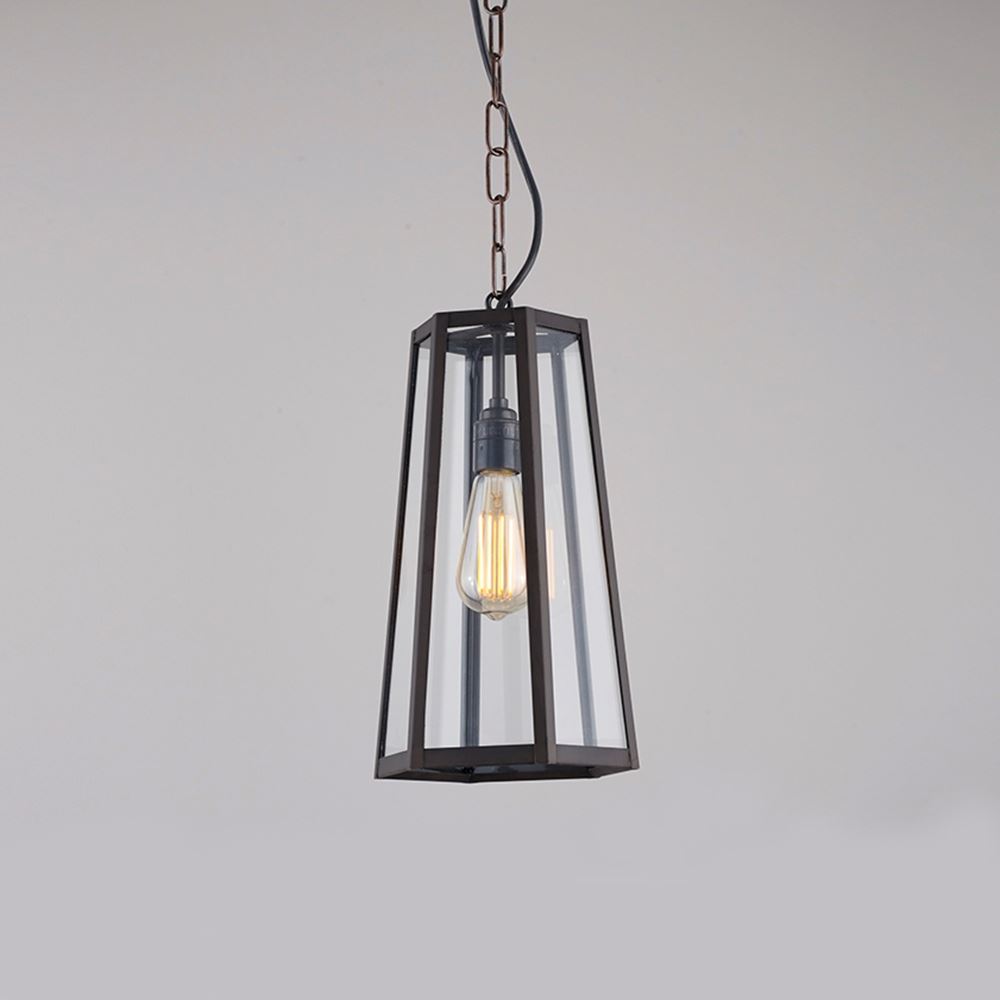 Davey Hex Pendant Weathered Brass Bronze Designer Pendant Lighting