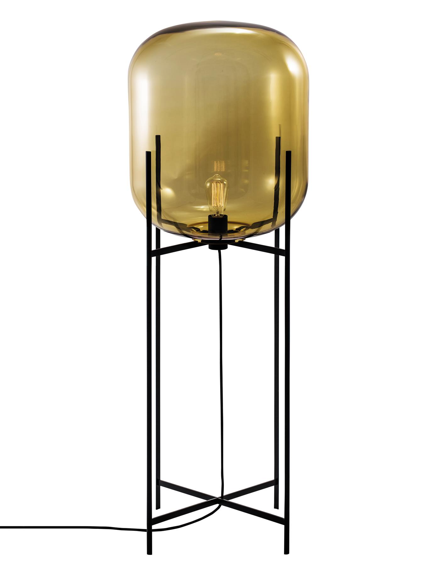 Oda Floor Light Large Brass Amber