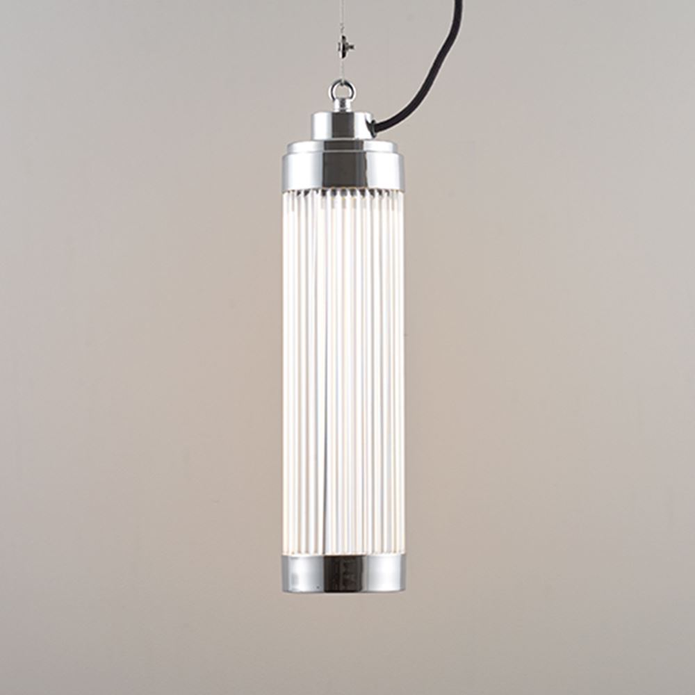 Davey Pillar Pendant Chrome Plated Silver Designer Pendant Lighting