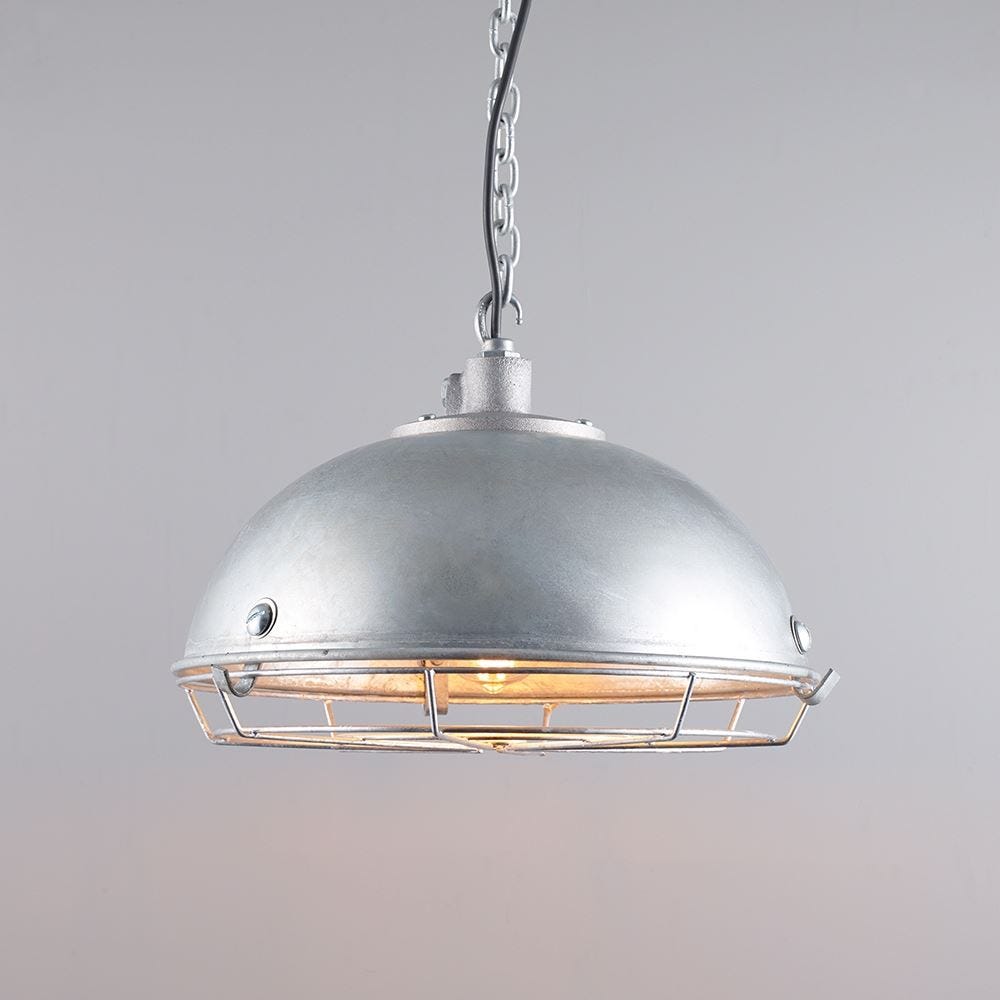 Davey Workshop Pendant Weatherproof Ip44 Silver Designer Pendant Lighting