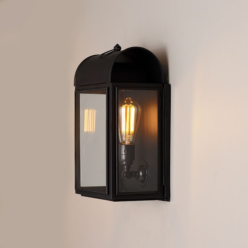 Domed Box Wall Light Clear Glass