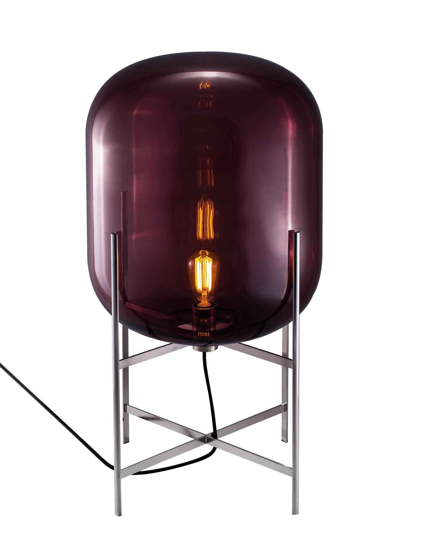 Oda Floor Light Medium White Aubergine