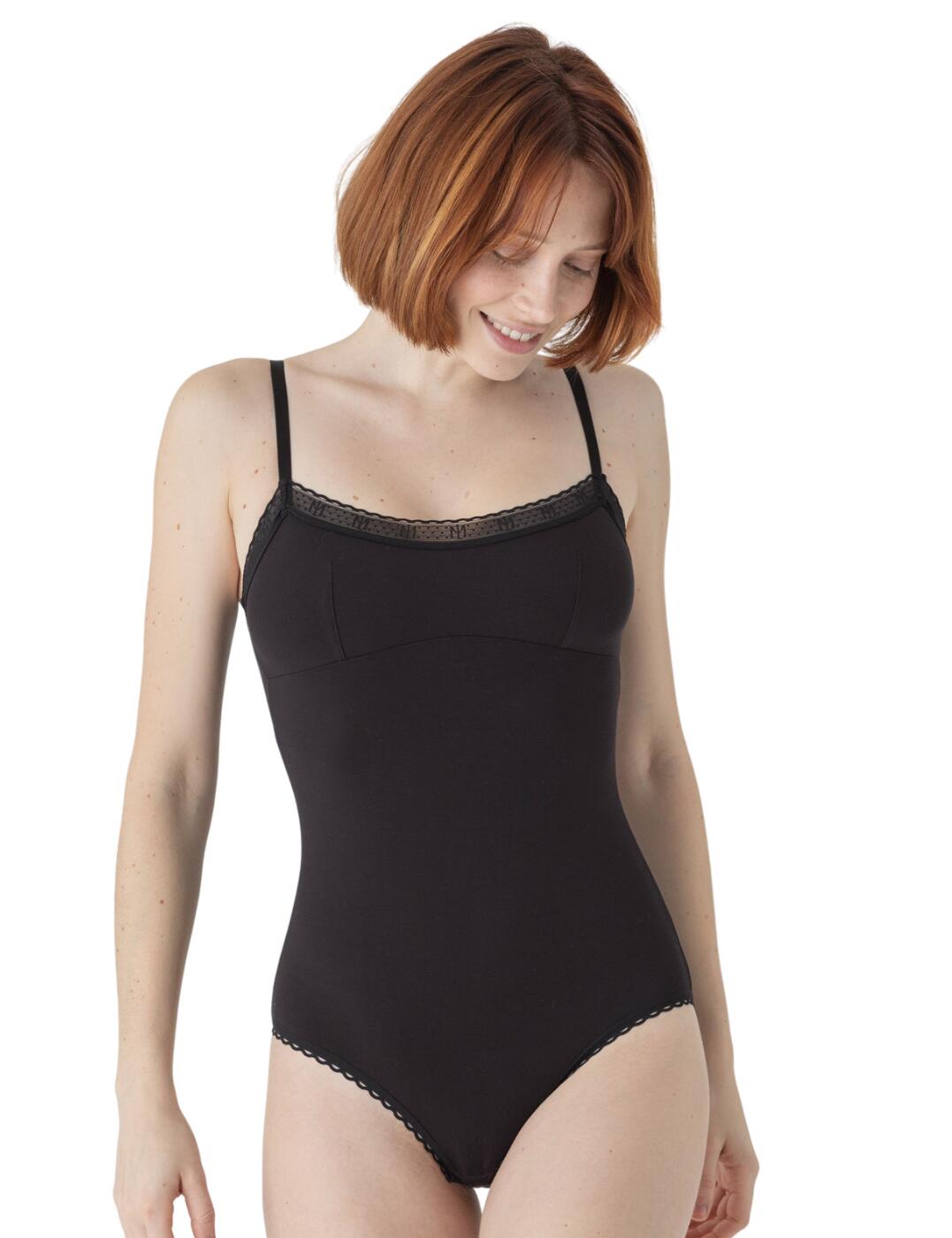 The La Petite Lejaby soft-cup bodysuit by Maison Lejaby is crafted from an ultra-soft modal blend, providing you with superior comfort. The wireless cups allow you to have a natural feel and look. The comfortable pull-on design gives you a seamless appearance. A scooping neckline allows you to conceal under most tops. Delicate picot hems lend a subtly feminine feel to this bodysuit. The full brief style rear coverage gives you a modest look and feel.  Pull-on Adjustable straps Comfortable full rear coverage Seams lay flat providing less VPL under clothing Country of Origin: Tunisia Composition: 86% Modal &pipe; 11% Elastane &pipe; 3% Cotton  Listed in UK sizes  53568-96031-1244810 191077 Soft-Cup Body