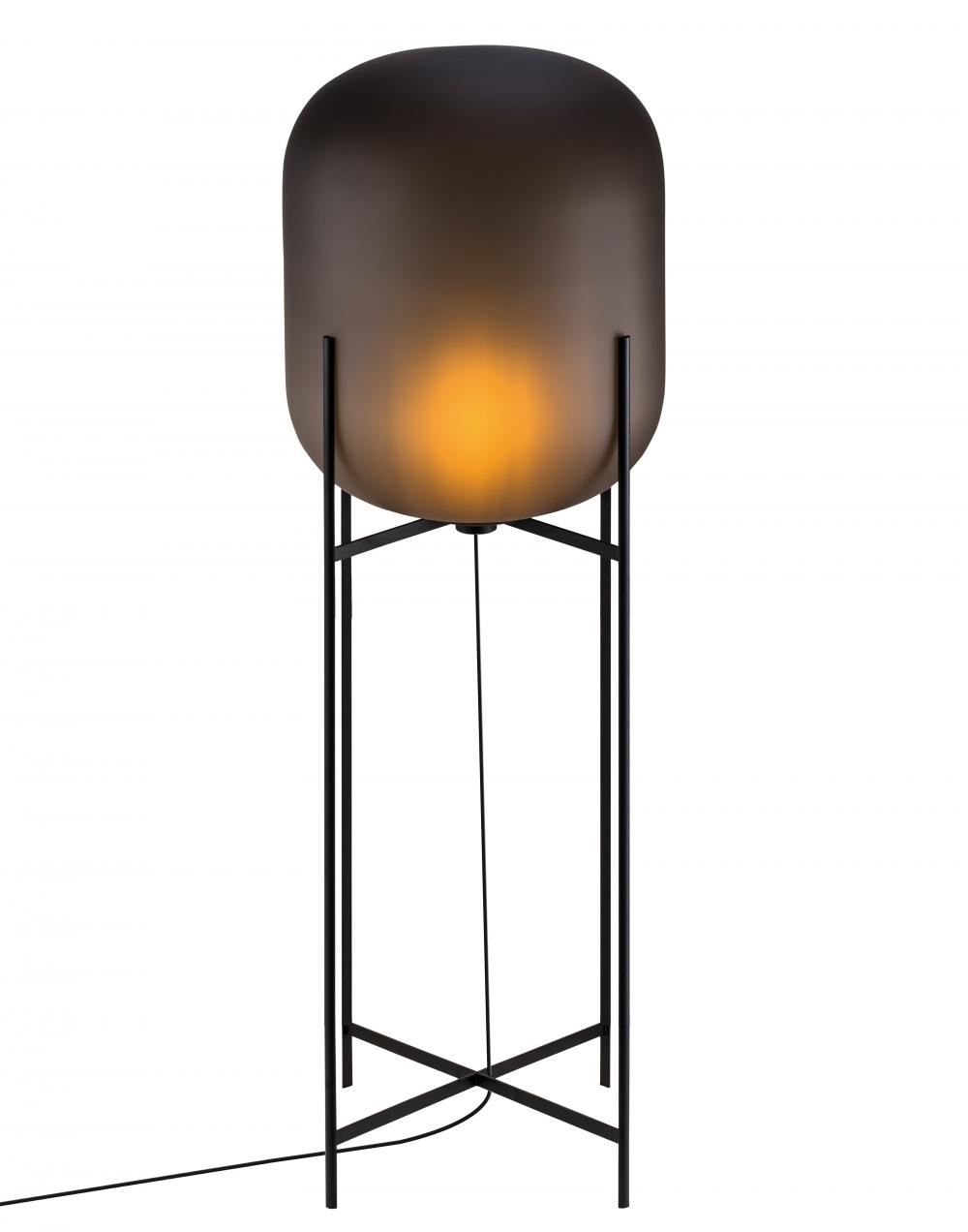 Oda Floor Light Large Black Smoky Grey Acetato