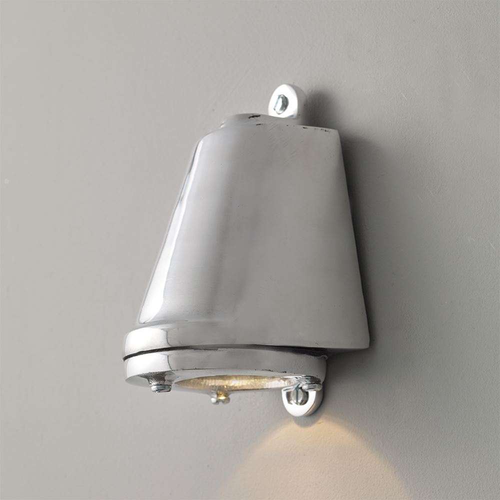 Davey Mast Exterior Wall Light Polished Aluminium Outdoor Lighting Outdoor Lighting Silver