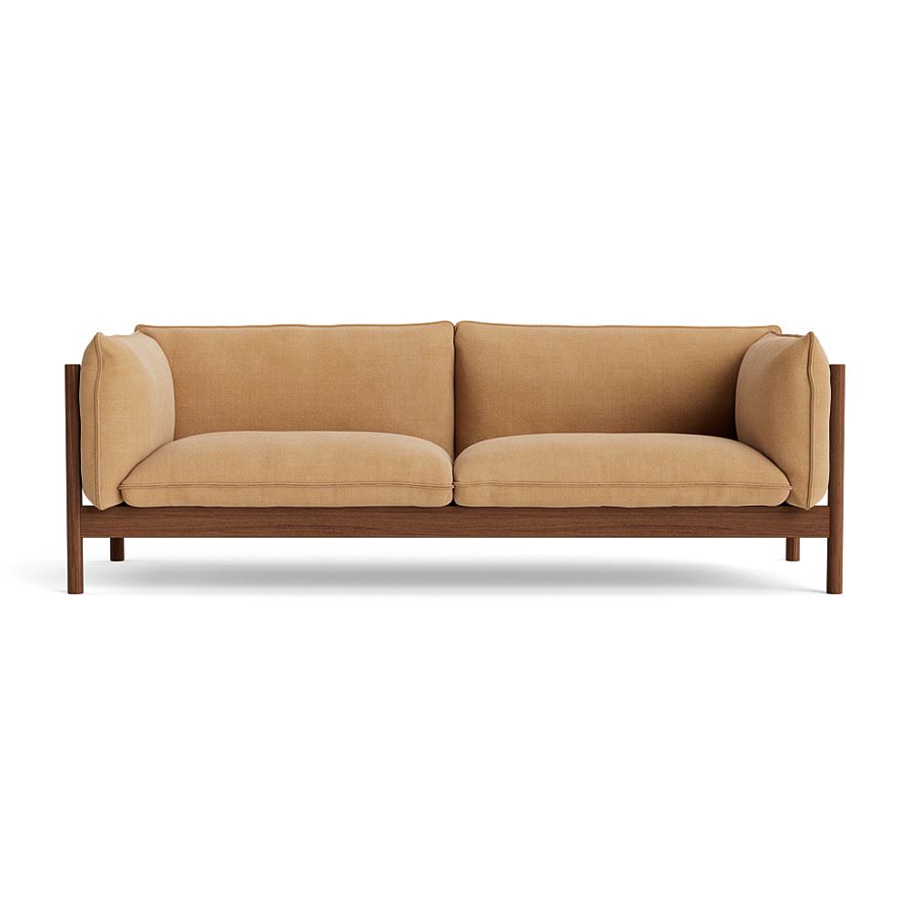 Arbour 3 Seater Sofa Oiled Waxed Walnut Base With Linara 142