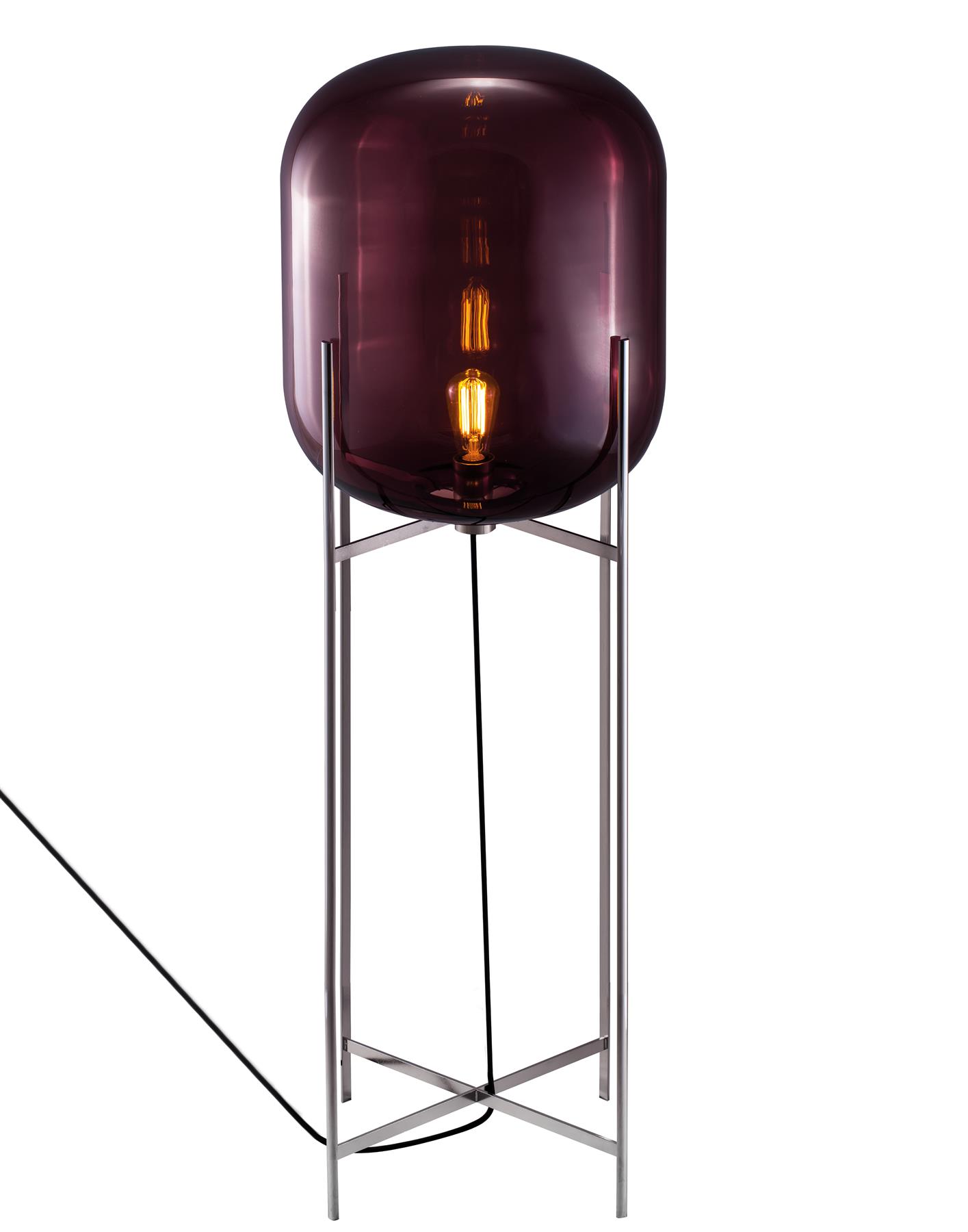 Oda Floor Light Large White Aubergine