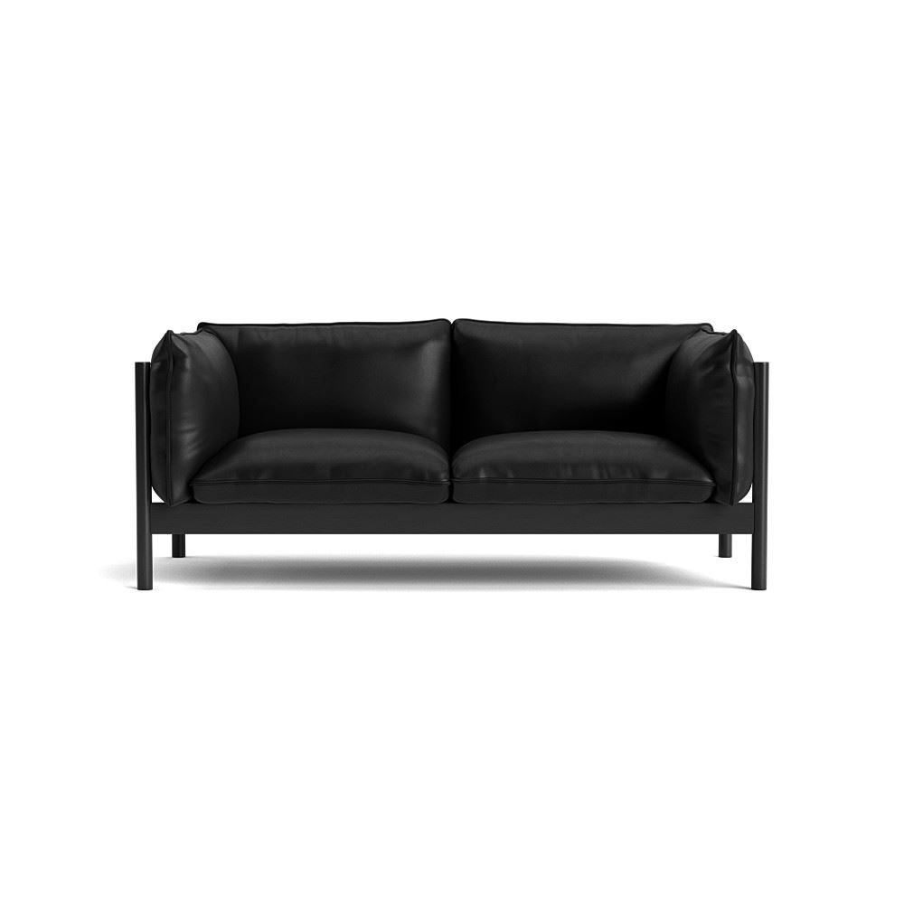 Arbour 2 Seater Sofa Black Waterbased Lacquered Beech With Sierra Si1001