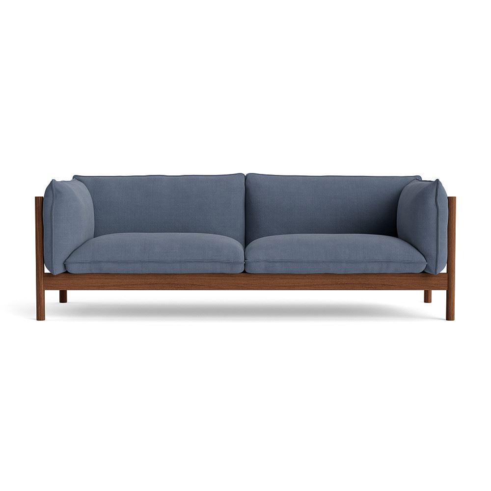 Arbour 3 Seater Sofa Oiled Waxed Walnut Base With Linara 198