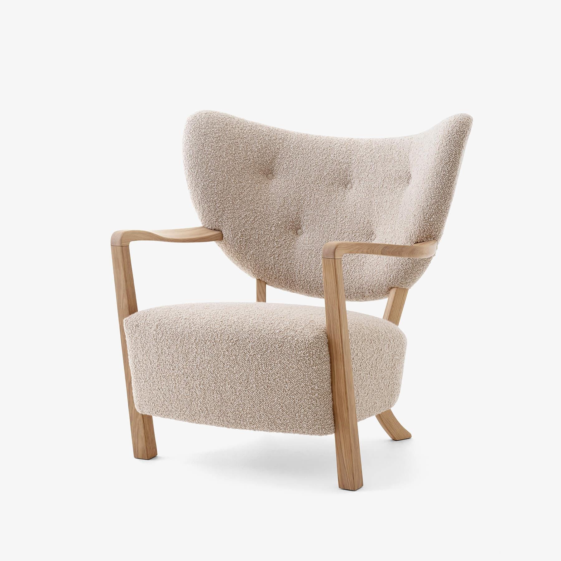 Tradition Wulff Adt2 Lounge Chair Karakorum 003 Oiled Oak No Ottoman Cream Designer Furniture From Holloways Of Ludlow