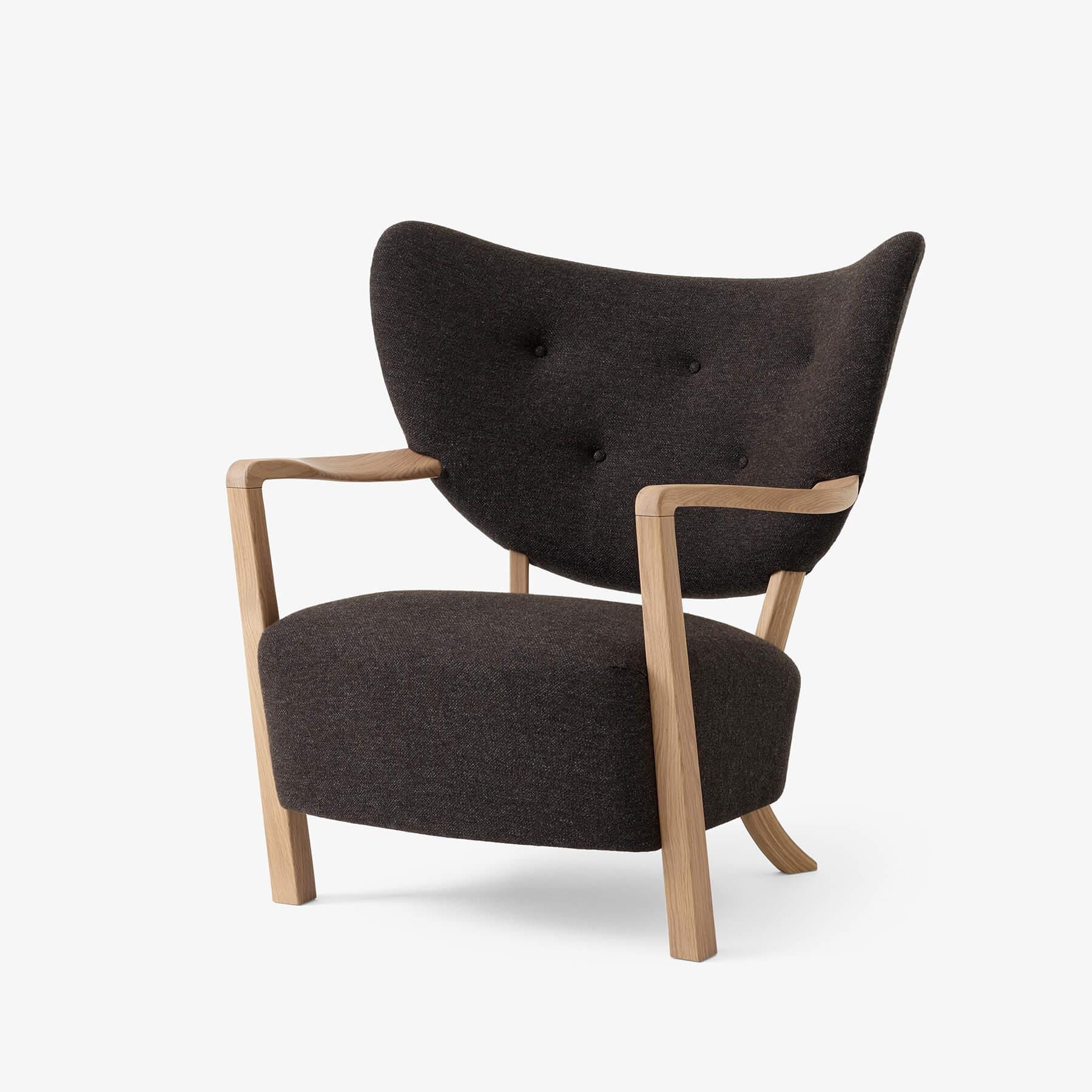 Tradition Wulff Adt2 Lounge Chair Hallingdal 376 Oiled Oak No Ottoman Black Designer Furniture From Holloways Of Ludlow