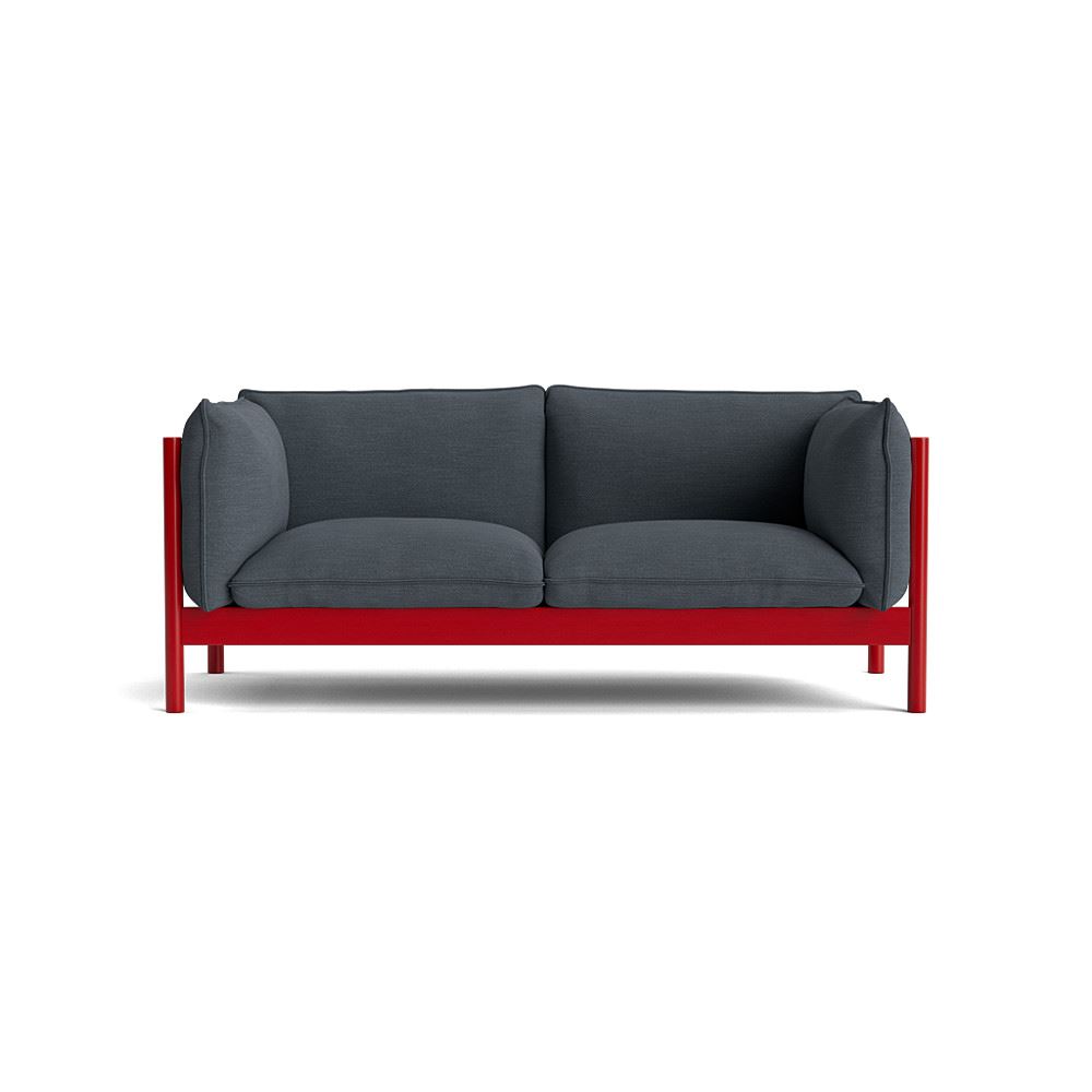 Arbour 2 Seater Sofa Wine Red Waterbased Lacquered Beech With Mode 004