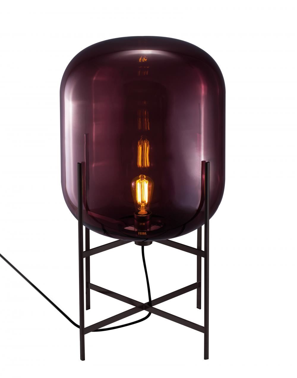 Oda Floor Light Medium Black Aubergine