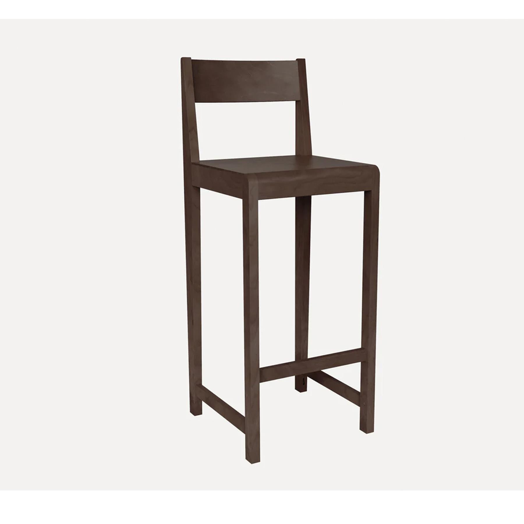 Frama Bar Chair 01 Dark Brown High Bar Stool Dark Wood Designer Furniture From Holloways Of Ludlow