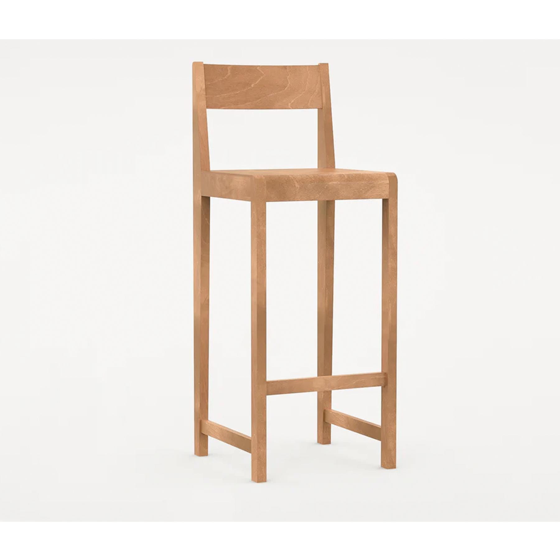 Frama Bar Chair 01 Warm Brown High Bar Stool Dark Wood Designer Furniture From Holloways Of Ludlow