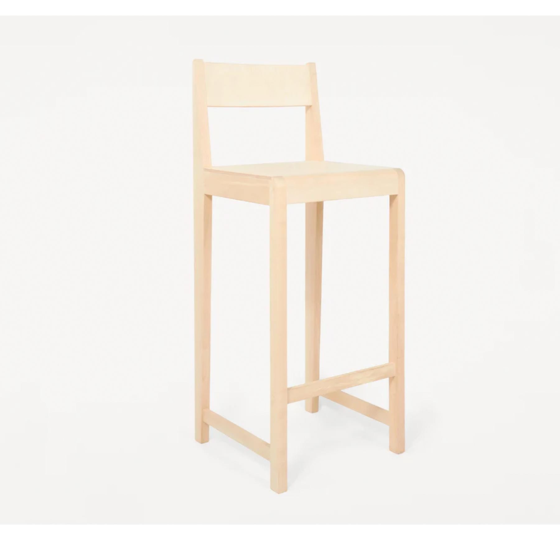 Frama Bar Chair 01 Natural High Bar Stool Light Wood Designer Furniture From Holloways Of Ludlow