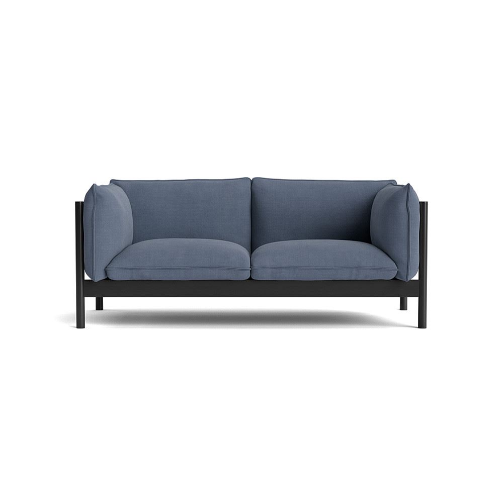 Arbour 2 Seater Sofa Black Waterbased Lacquered Beech With Linara 198