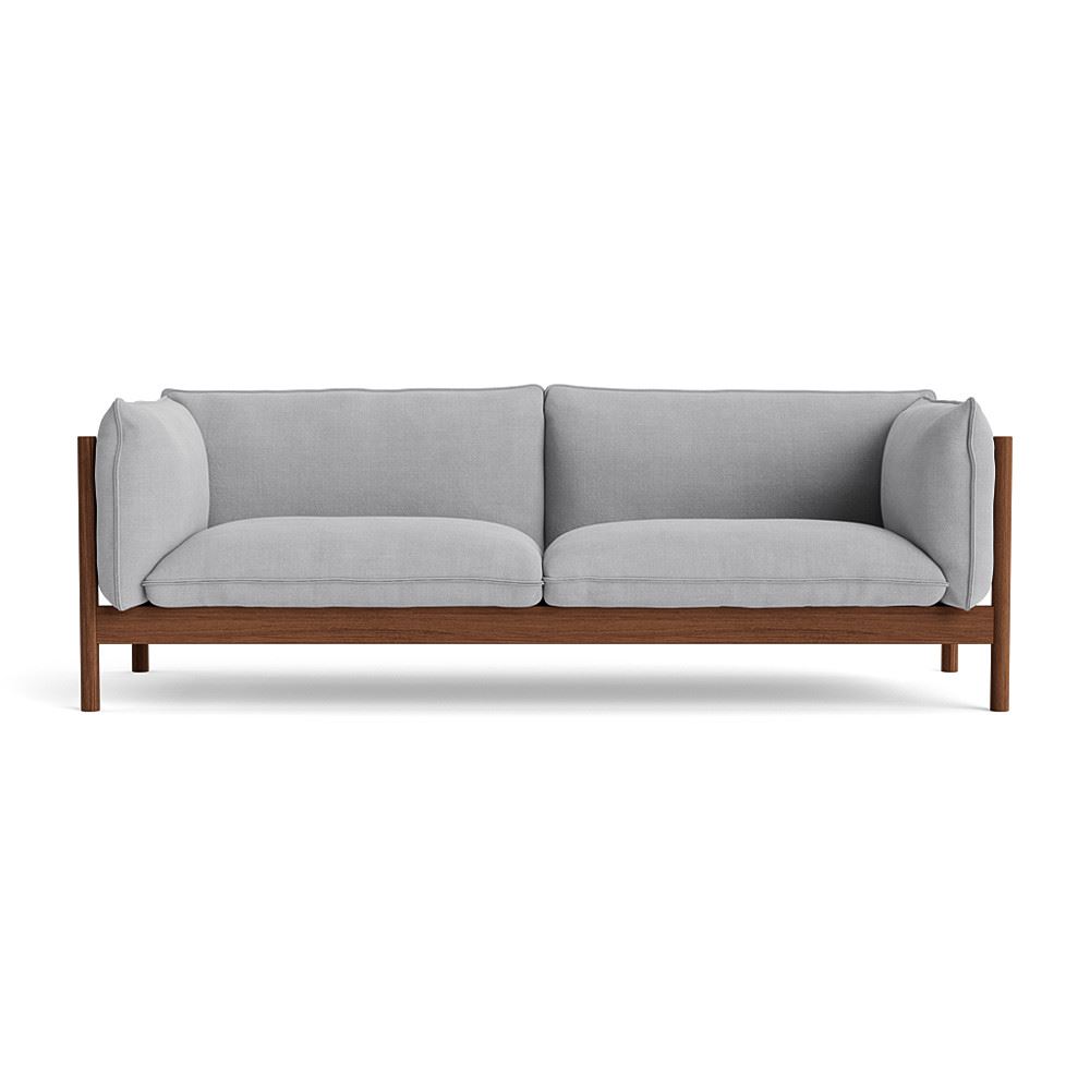 Arbour 3 Seater Sofa Oiled Waxed Walnut Base With Linara 443