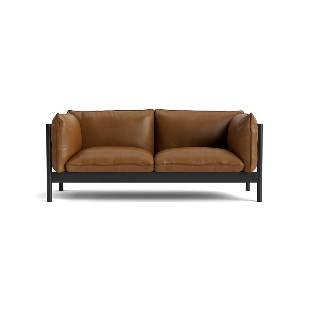 Arbour 2 Seater Sofa Black Waterbased Lacquered Beech With Sierra Sik1003