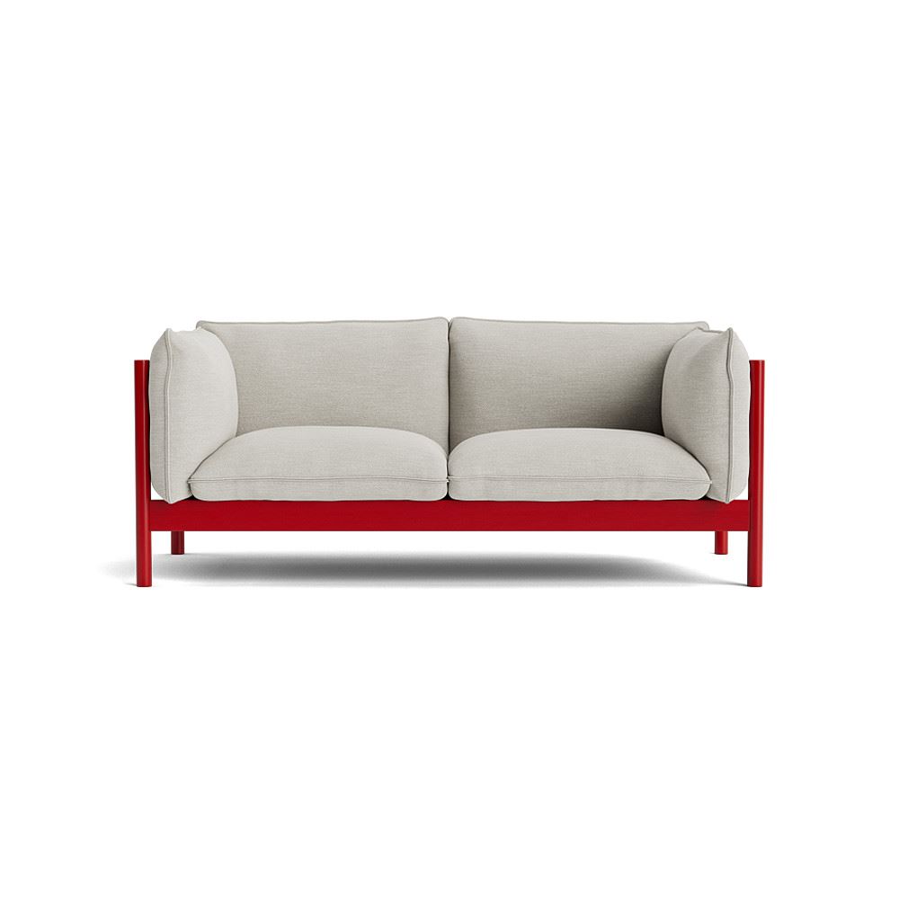Arbour 2 Seater Sofa Wine Red Waterbased Lacquered Beech With Mode 009
