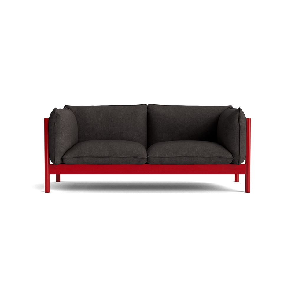 Arbour 2 Seater Sofa Wine Red Waterbased Lacquered Beech With Roden 06