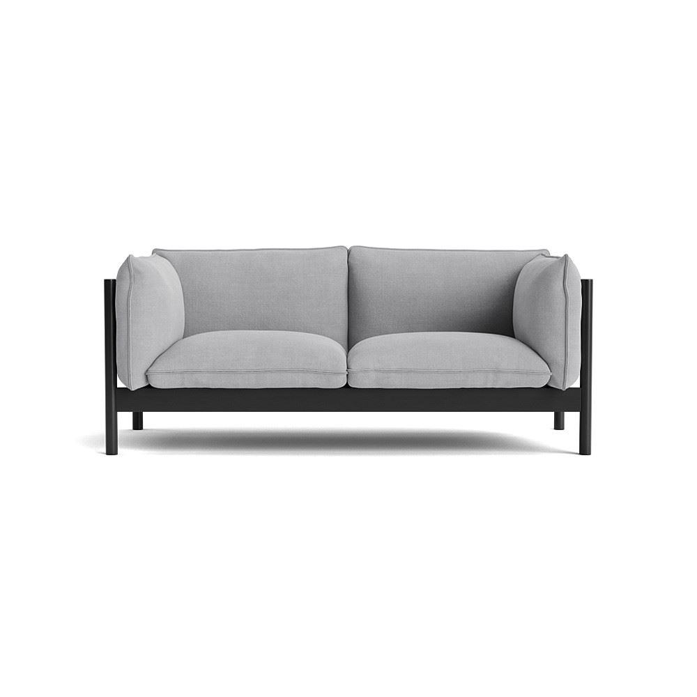 Arbour 2 Seater Sofa Black Waterbased Lacquered Beech With Linara 443