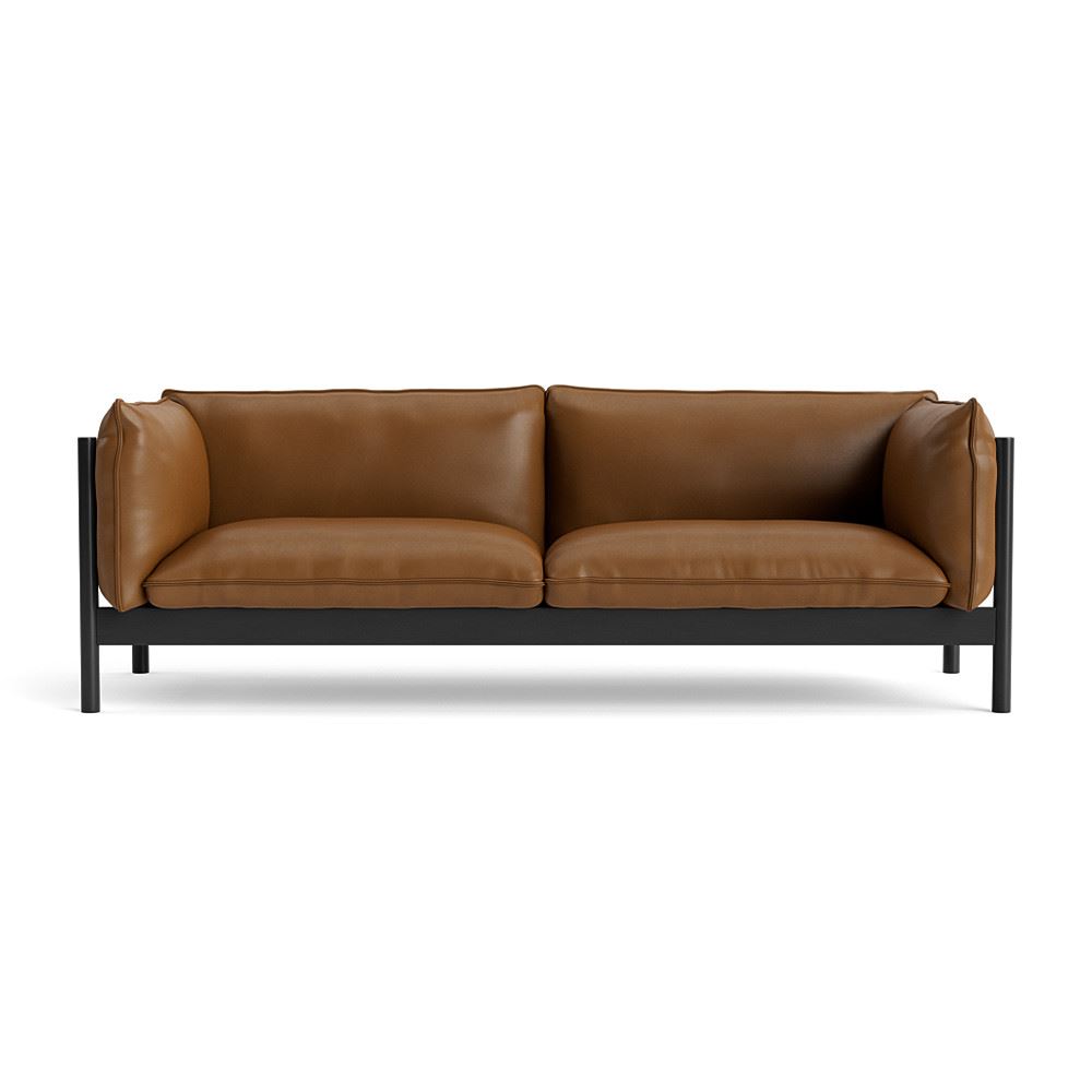 Arbour 3 Seater Sofa Black Waterbased Lacquered Beech With Sierra Sik1003