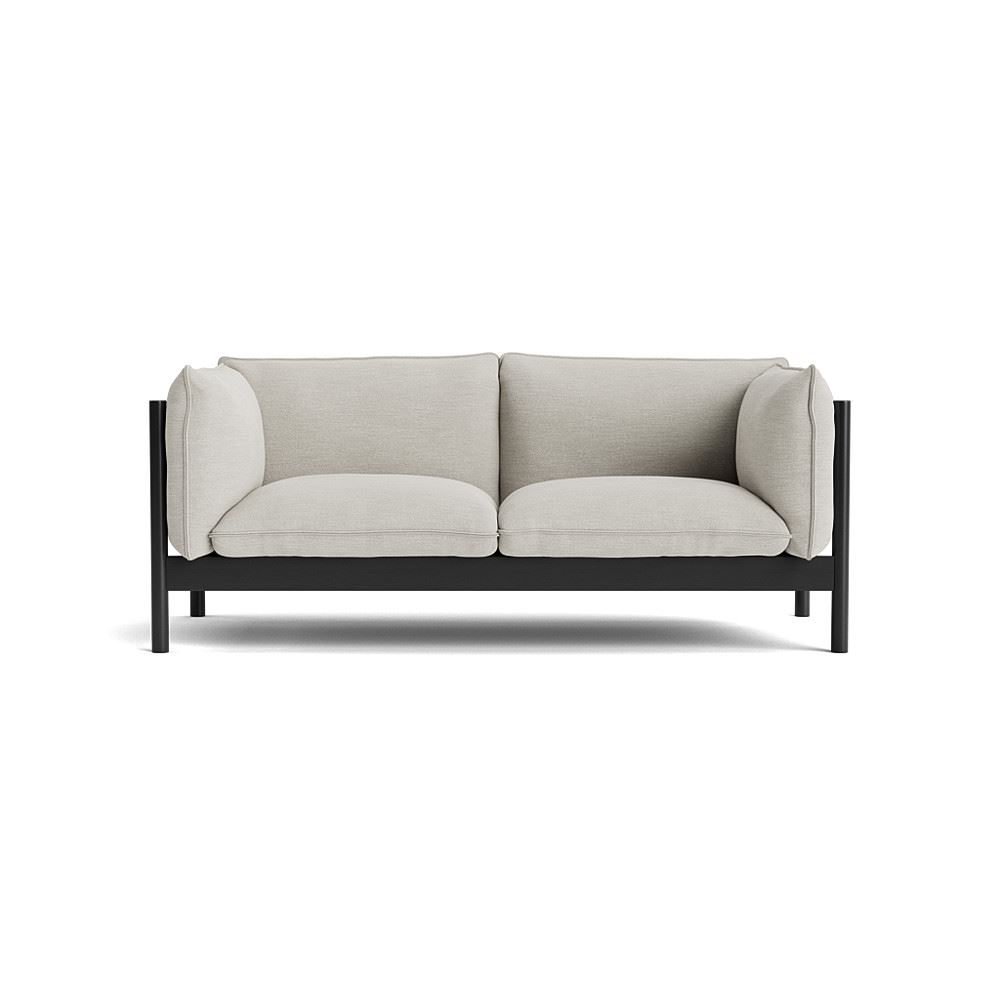 Arbour 2 Seater Sofa Black Waterbased Lacquered Beech With Mode 009