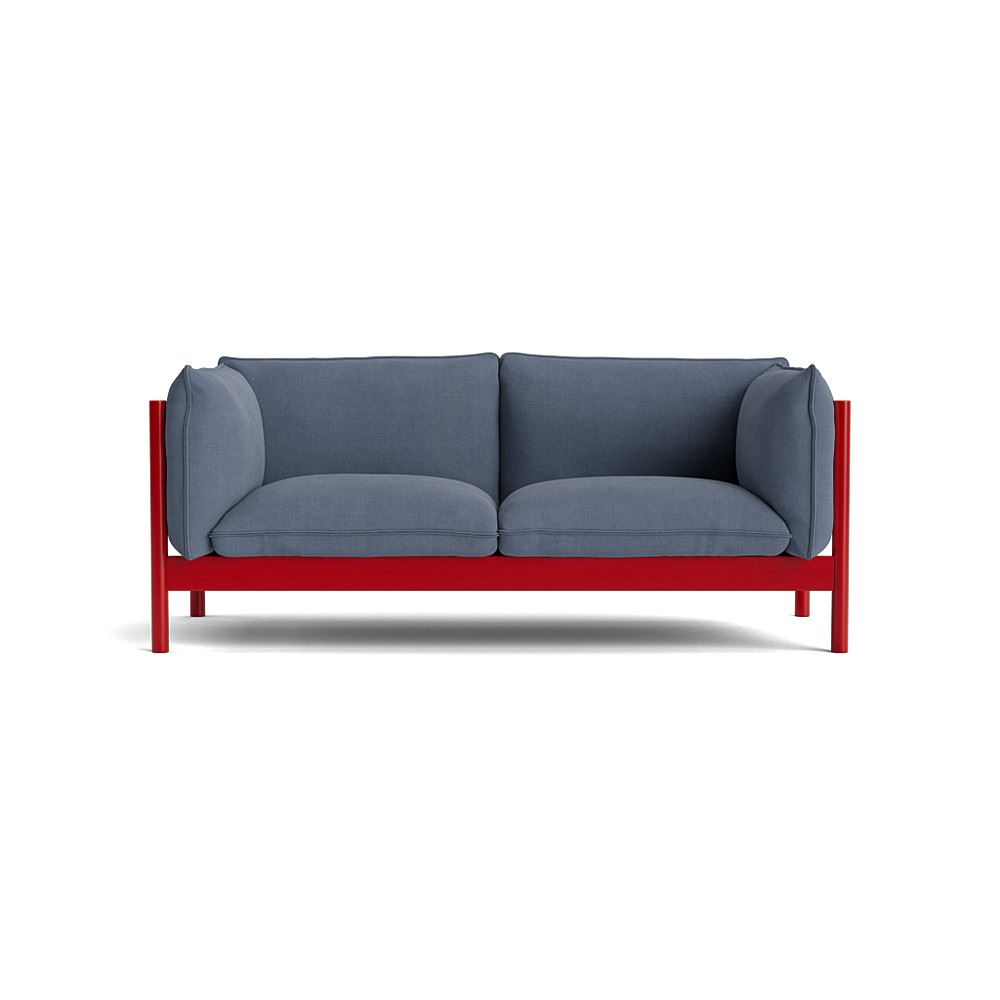 Arbour 2 Seater Sofa Wine Red Waterbased Lacquered Beech With Linara 198