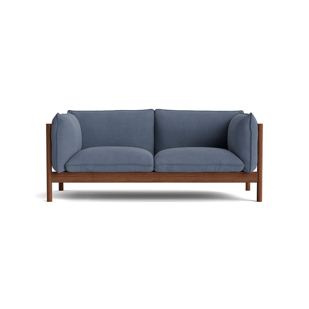 Arbour 2 Seater Sofa Oiled Waxed Walnut Base With Linara 198