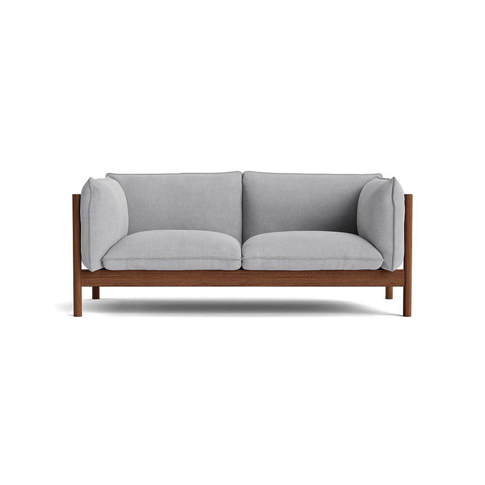 Arbour 2 Seater Sofa Oiled Waxed Walnut Base With Linara 443