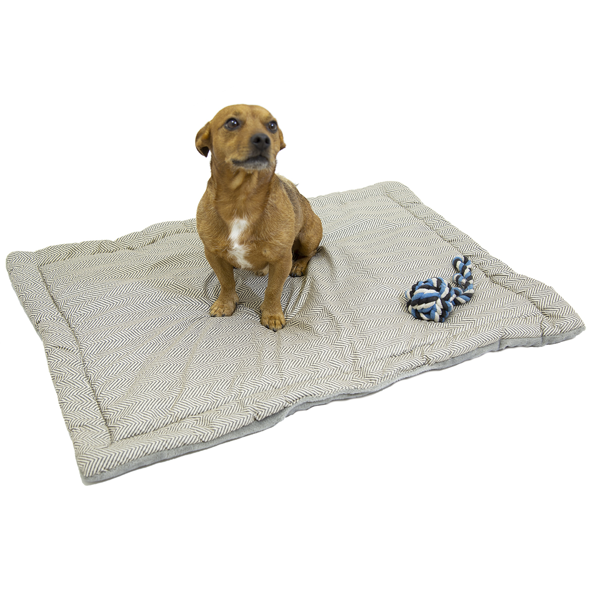 Charles Bentley Plush Soft Reversable Furry Washable Dog Cat Mat Cushion Bed Medium