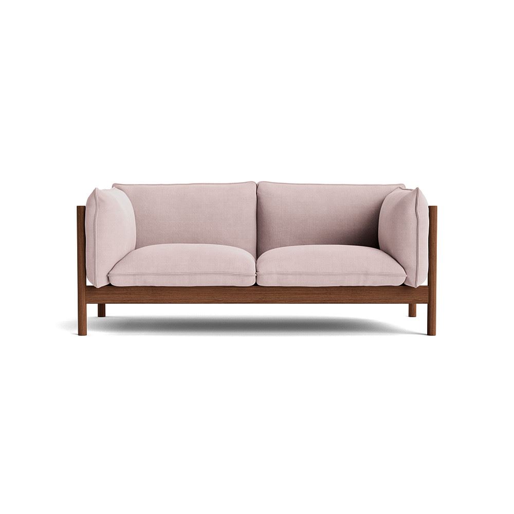 Arbour 2 Seater Sofa Oiled Waxed Walnut Base With Linara 415