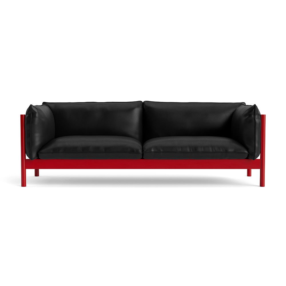 Arbour 3 Seater Sofa Wine Red Waterbased Lacquered Beech With Sierra Si1001