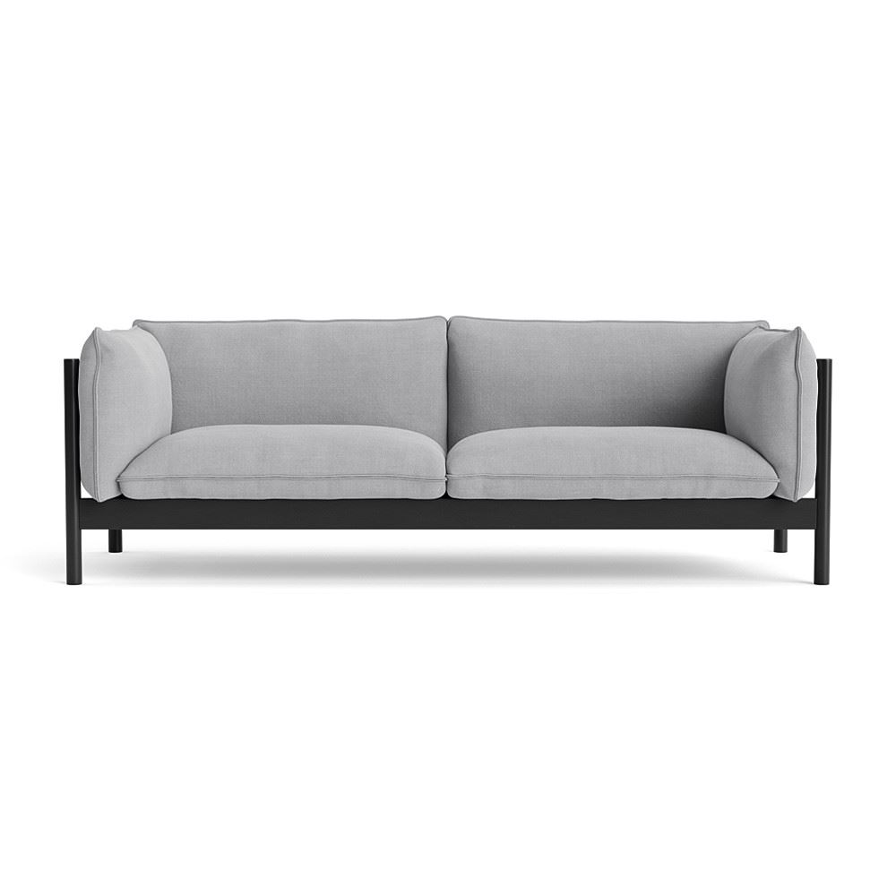 Arbour 3 Seater Sofa Black Waterbased Lacquered Beech With Linara 443