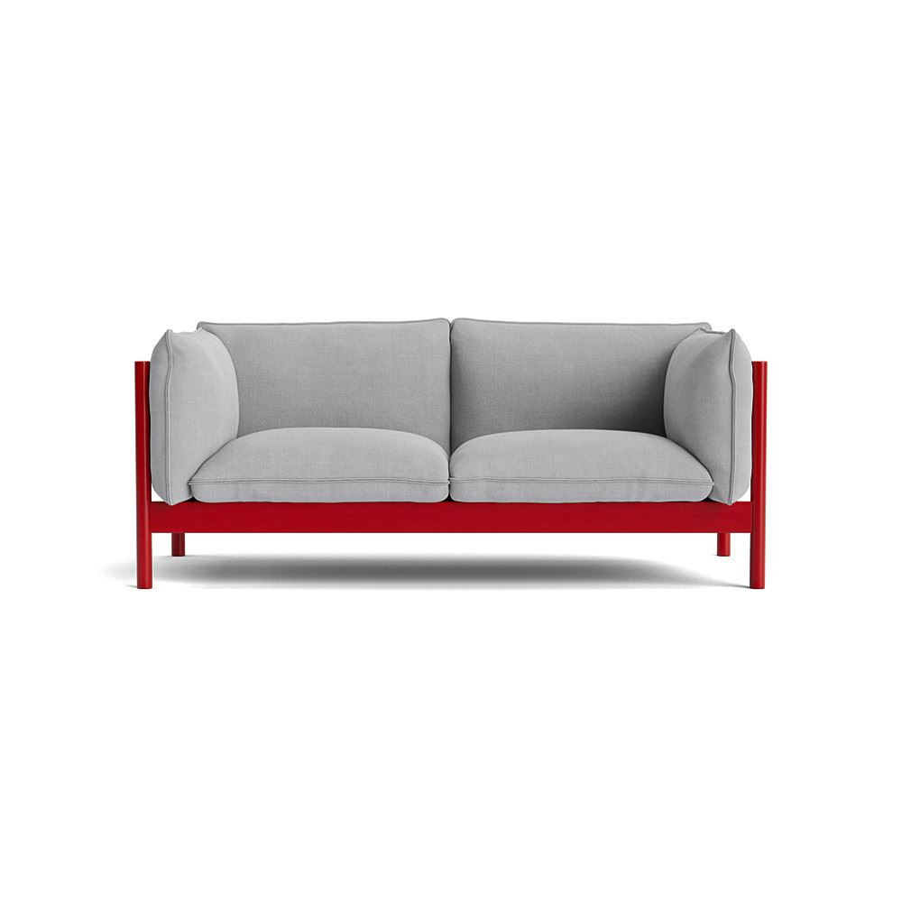 Arbour 2 Seater Sofa Wine Red Waterbased Lacquered Beech With Linara 443
