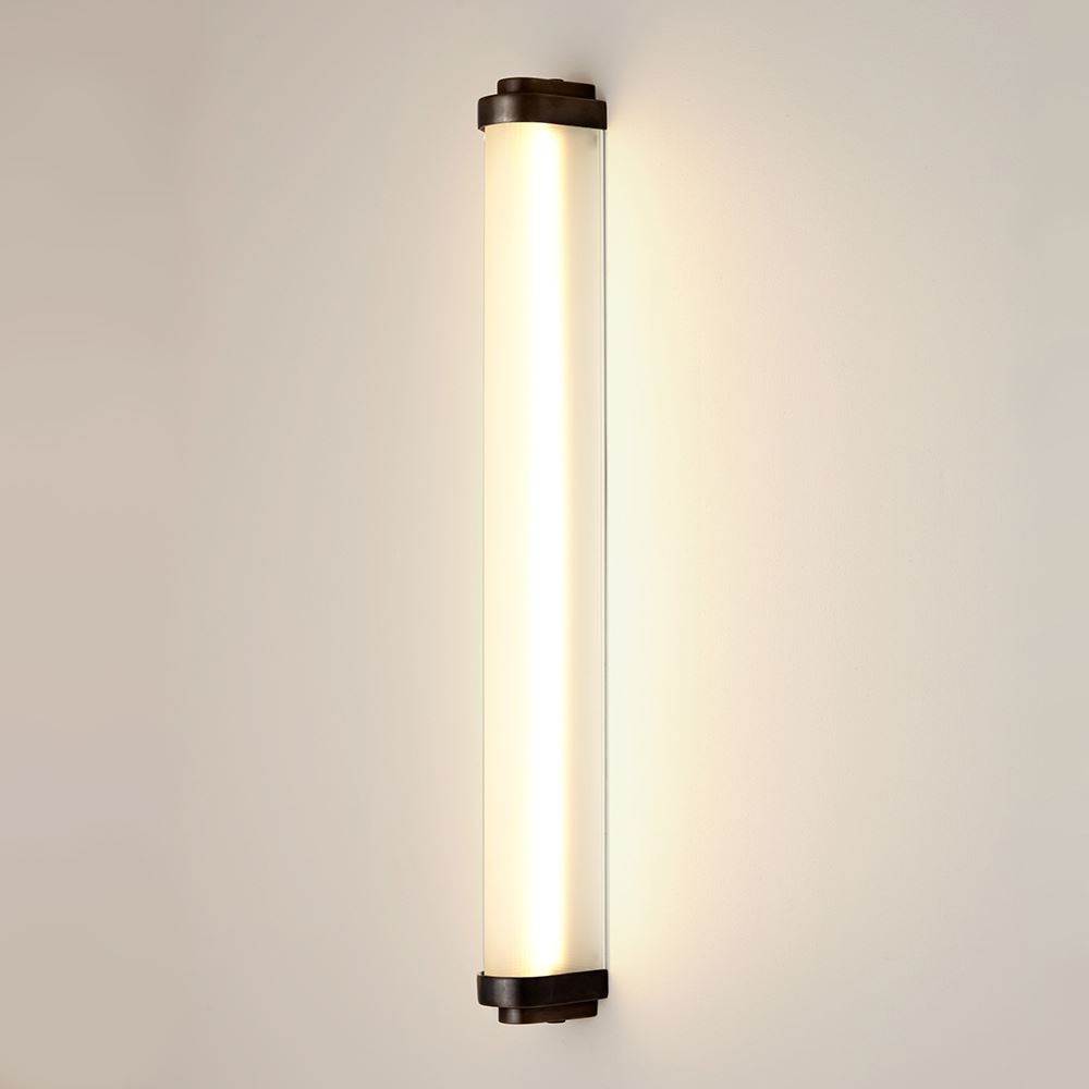 Cabin Led Wall Light 60cm Weathered Brass