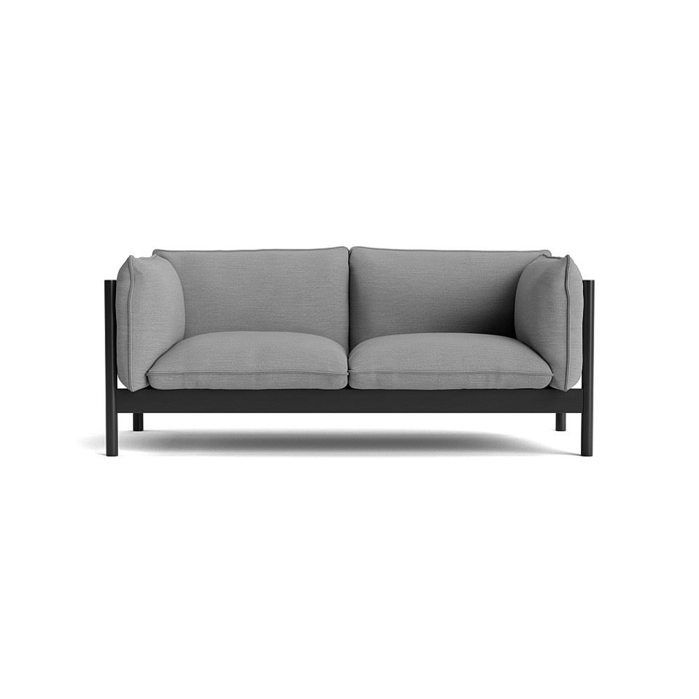 Arbour 2 Seater Sofa Black Waterbased Lacquered Beech With Surface By Hay 120