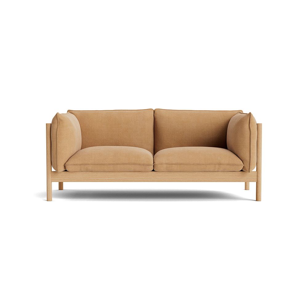 Arbour 2 Seater Sofa Oiled Waxed Oak Base With Linara 142
