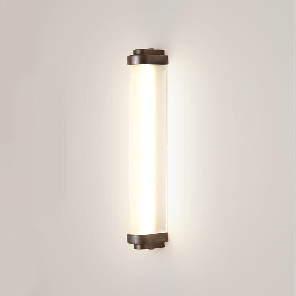Cabin Led Wall Light 40cm Weathered Brass