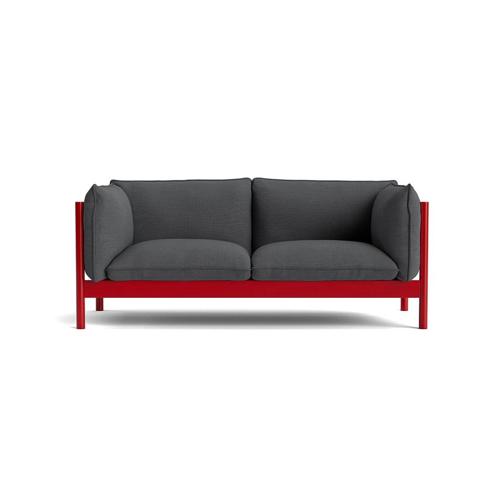 Arbour 2 Seater Sofa Wine Red Waterbased Lacquered Beech With Surface By Hay 190