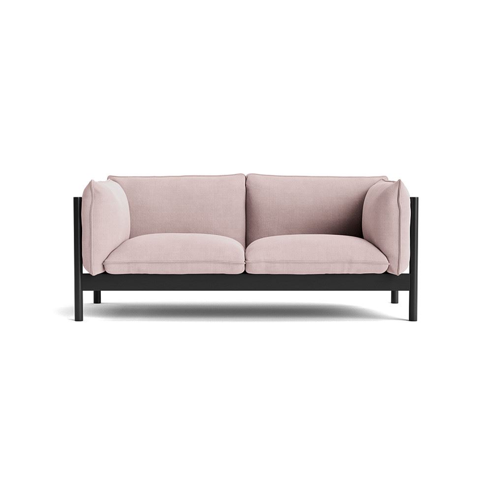 Arbour 2 Seater Sofa Black Waterbased Lacquered Beech With Linara 415