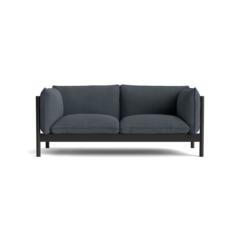Arbour 2 Seater Sofa Black Waterbased Lacquered Beech With Mode 004
