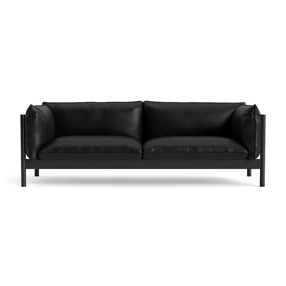 Arbour 3 Seater Sofa Black Waterbased Lacquered Beech With Sierra Si1001