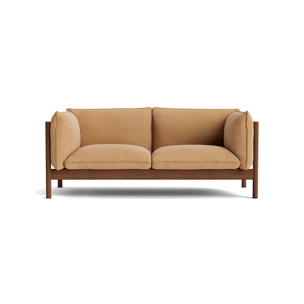 Arbour 2 Seater Sofa Oiled Waxed Walnut Base With Linara 142