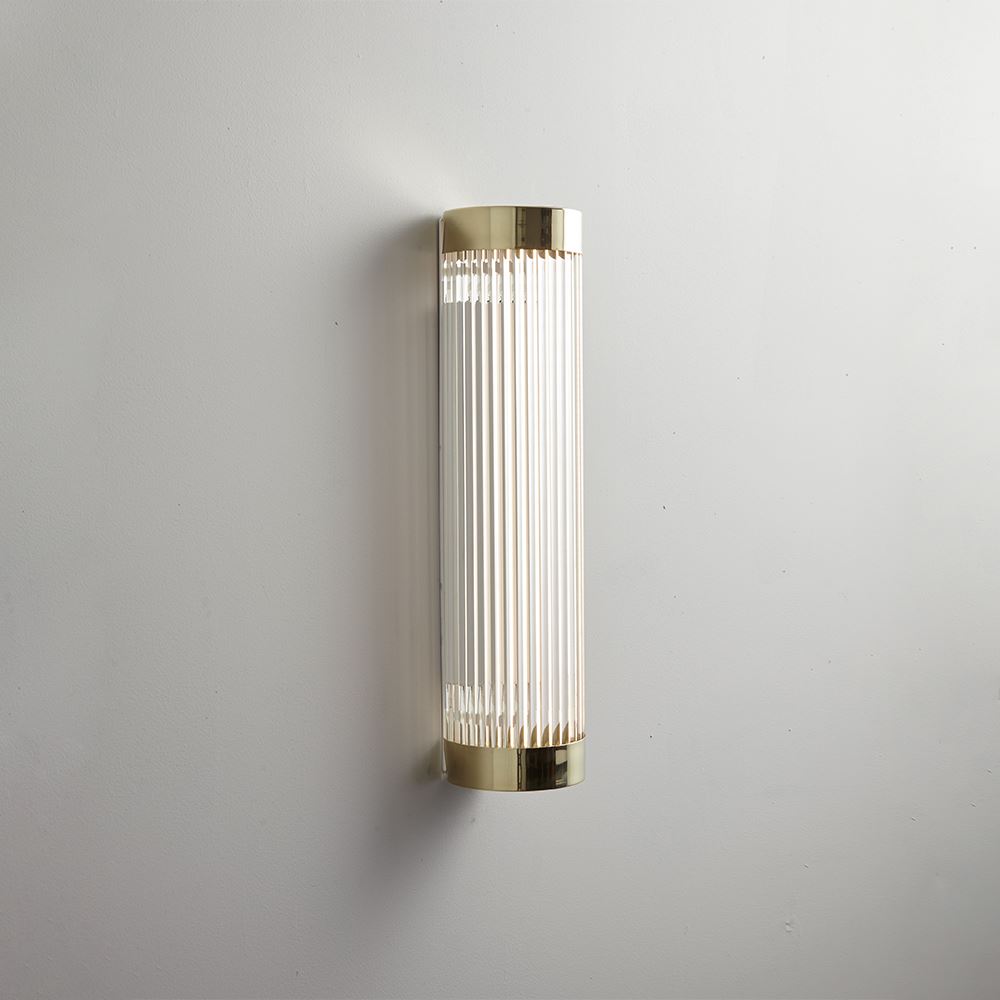 Davey Narrow Bathroom Pillar Light Ip44 Led Small Polished Brass Bathroom Lighting Silver