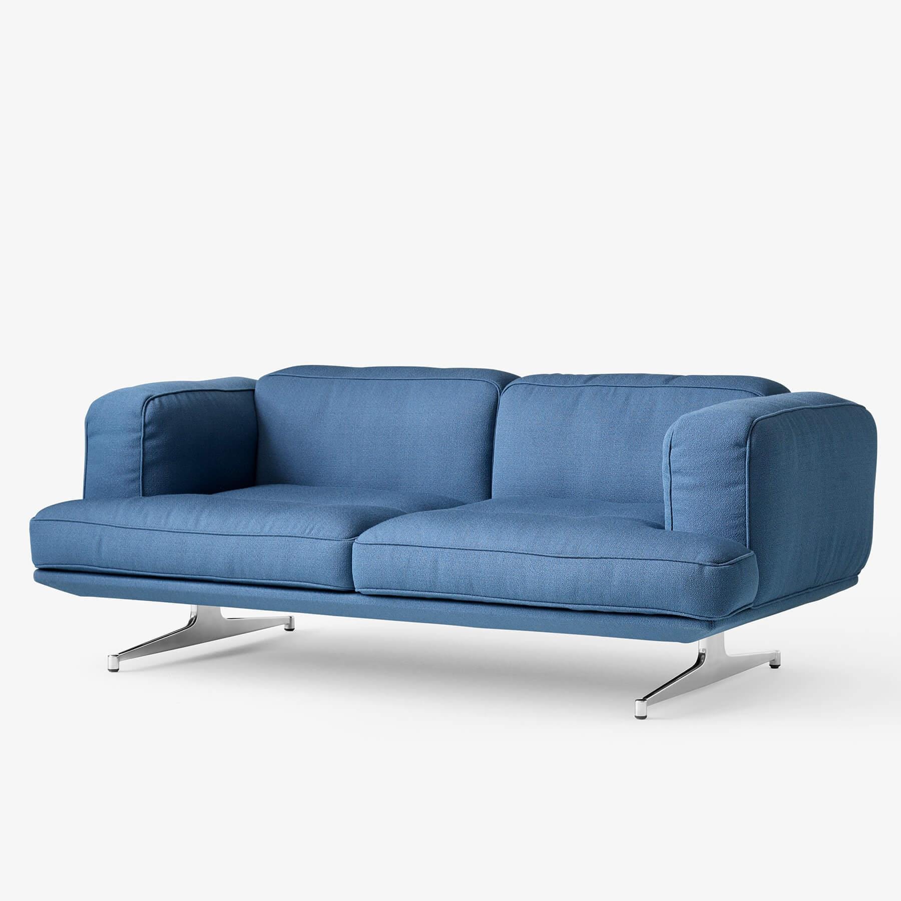 Tradition Inland Av22 Sofa Vidar 733 Polished Aluminium Blue Designer Furniture From Holloways Of Ludlow