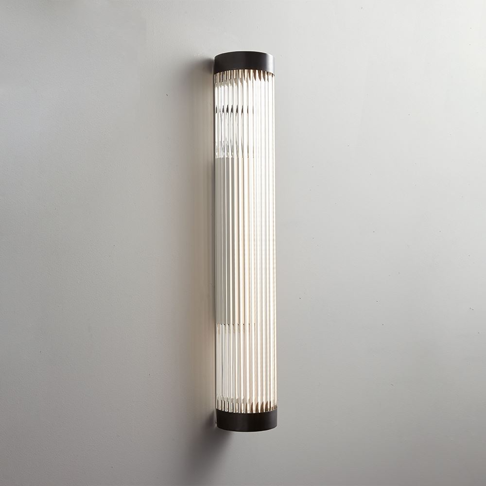 Davey Narrow Bathroom Pillar Light Ip44 Led Large Weathered Brass Bathroom Lighting Bronze