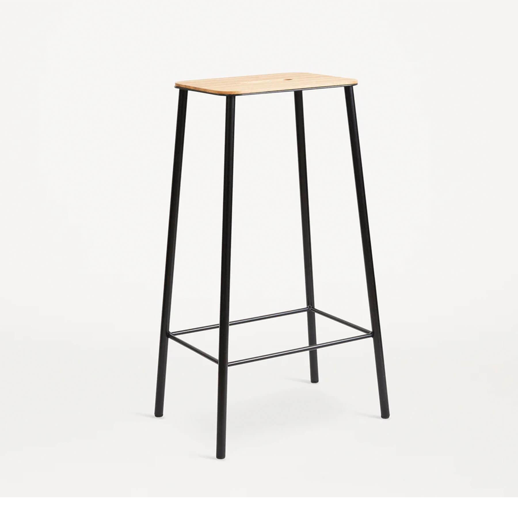 Frama Adam Counter Bar Stool Oak With Black Legs High Bar Stool Light Wood Designer Furniture From Holloways Of Ludlow